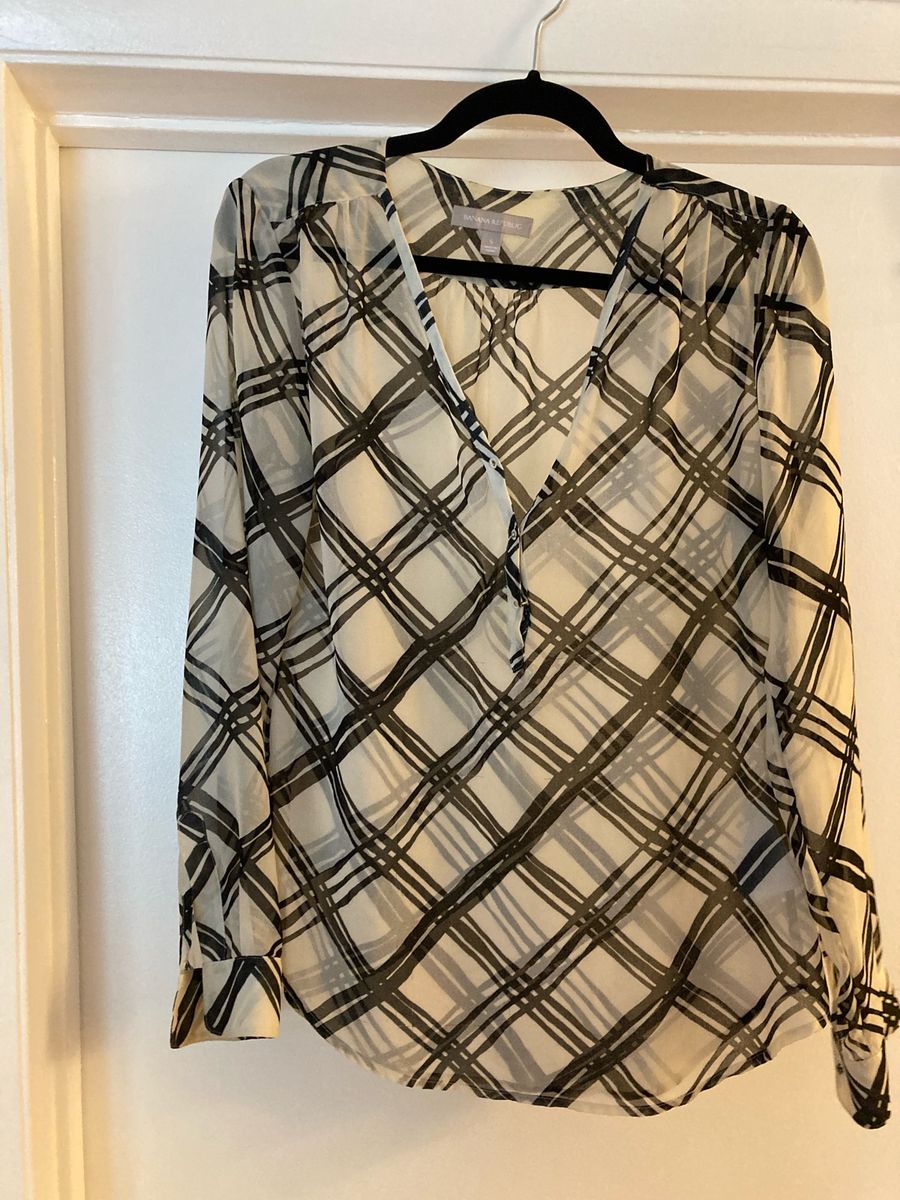 Black and white blouse 